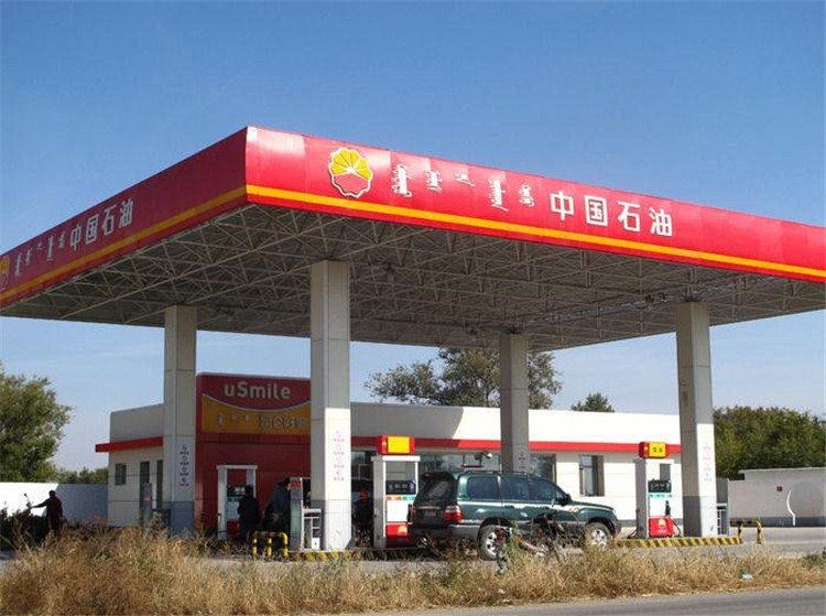 广汉加油站钢结构网架案例1